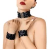 Шкіряний чокер з манжетами Art of Sex - Leather Chezarro 2 Зображення Шкіряний чокер з манжетами Art of Sex - Leather Chezarro