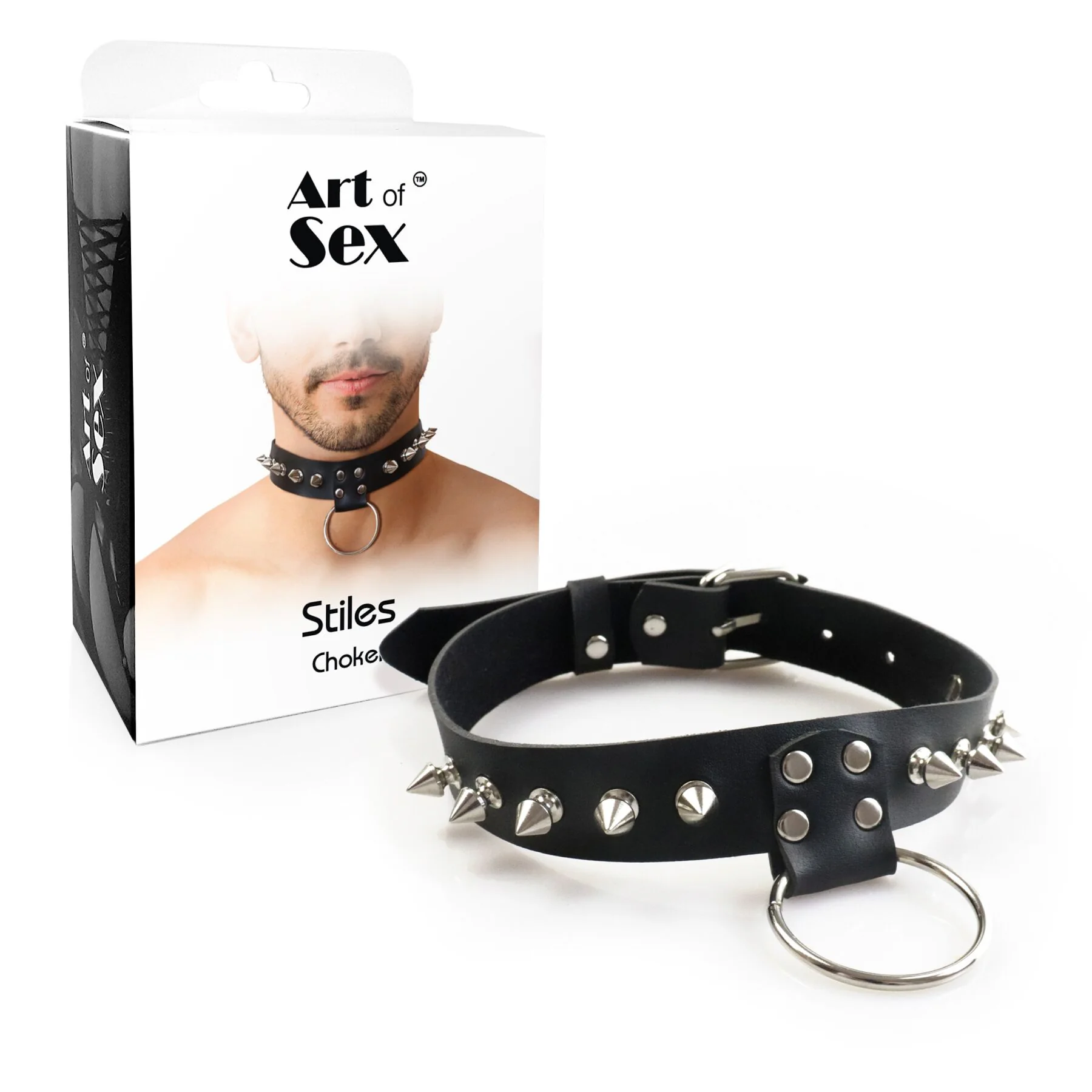 Чоловічий чокер з шипами Art of Sex - Stiles Leather and Spikes 6 Чоловічий чокер з шипами Art of Sex - Stiles Leather and Spikes - Зображення 4