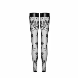 Панчохи без миска Noir Handmade F243 з візерунчастою вишивкою флока 13 Зображення Панчохи без миска Noir Handmade F243 з візерунчастою вишивкою флока