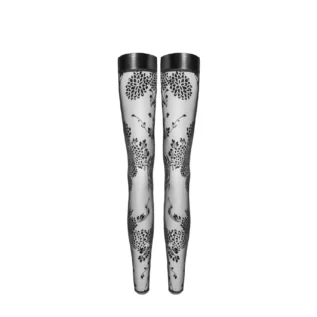 Панчохи без миска Noir Handmade F243 з візерунчастою вишивкою флока 12 Зображення Панчохи без миска Noir Handmade F243 з візерунчастою вишивкою флока