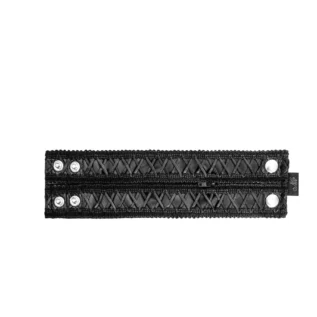 Зображення Жіночий гаманець-браслет Noir Handmade F326, black, під шкіру, рельєфний візерунок, кишеня на блискавці