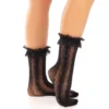Зображення Шкарпетки ажурні Leg Avenue Mini Bow Lace Anklet, з рюшами, декор — бантики