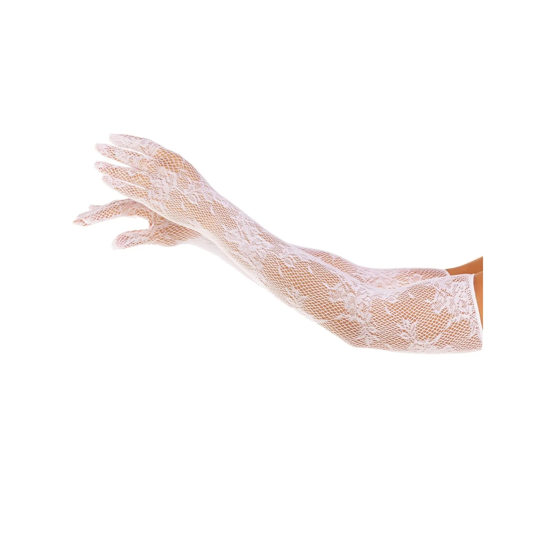Рукавички Leg Avenue Lace Opera Length Gloves, One Size, вище ліктя, сітка з квітковим візерунком 3 Рукавички Leg Avenue Lace Opera Length Gloves, One Size, вище ліктя, сітка з квітковим візерунком