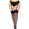 Зображення Панчохи зі стразами Leg Avenue Wide Top Rhinestone Sheer Stockings, 1X/2X, чорні, вище коліна