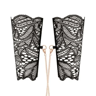 Мереживні наручники та комір Rosy Gold - Lace Cuffs and Collar - Black 14 Зображення Мереживні наручники та комір Rosy Gold - Lace Cuffs and Collar - Black