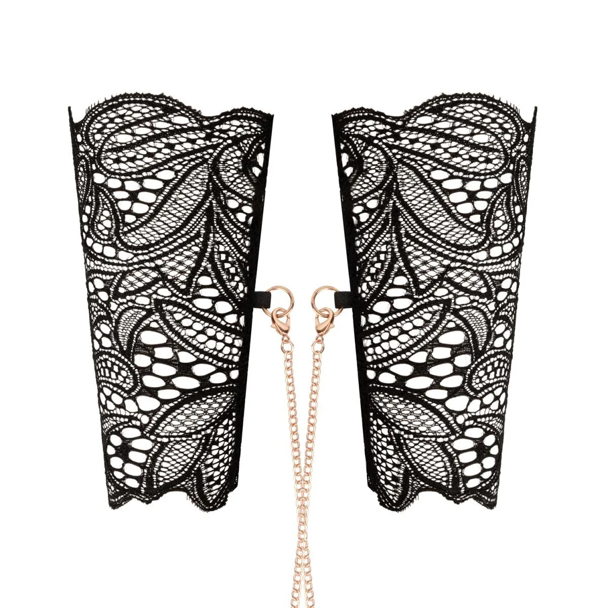 Мереживні наручники та комір Rosy Gold - Lace Cuffs and Collar - Black 8 Мереживні наручники та комір Rosy Gold - Lace Cuffs and Collar - Black - Зображення 6