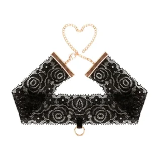 Мереживні наручники та комір Rosy Gold - Lace Cuffs and Collar - Black 13 Зображення Мереживні наручники та комір Rosy Gold - Lace Cuffs and Collar - Black