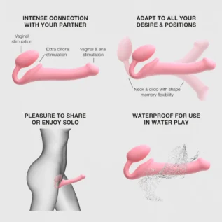 Безремінний страпон Strap-On-Me Rose 19 Зображення Безремінний страпон Strap-On-Me Rose