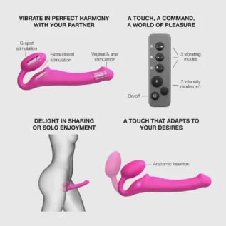 Безремінний страпон з вібрацією Strap-On-Me Vibrating Fuchsia 16 Безремінний страпон з вібрацією Strap-On-Me Vibrating Fuchsia - Зображення 3