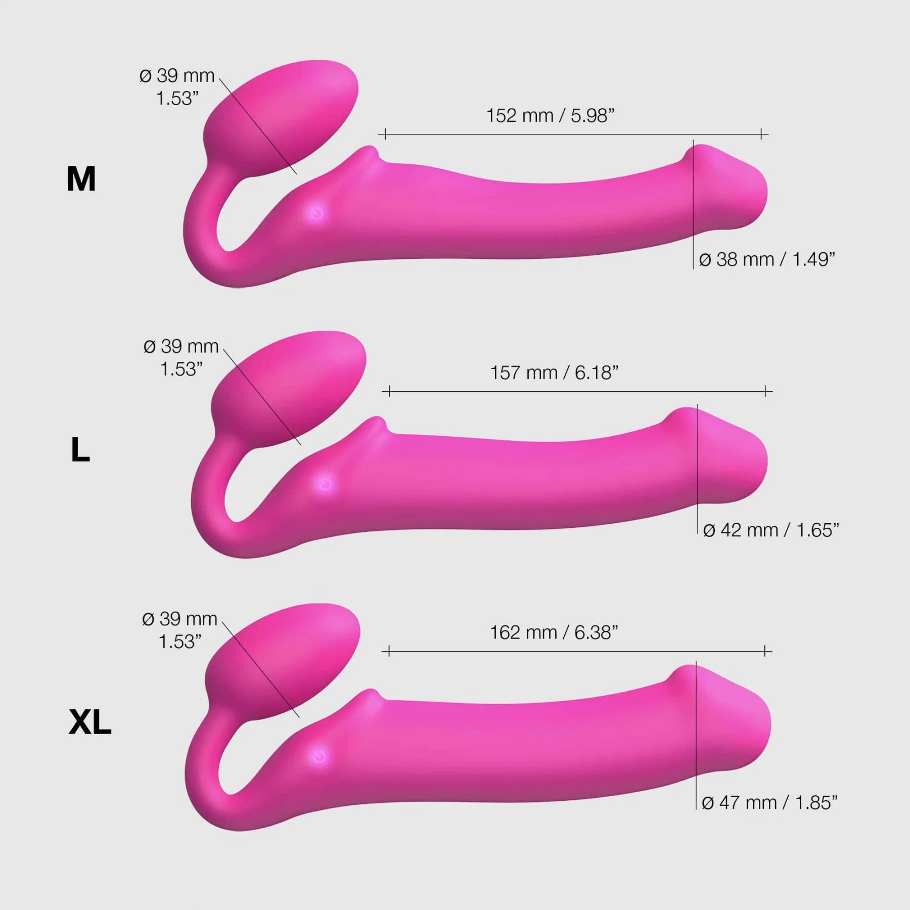 Безремінний страпон з вібрацією Strap-On-Me Vibrating Fuchsia 7 Безремінний страпон з вібрацією Strap-On-Me Vibrating Fuchsia - Зображення 5