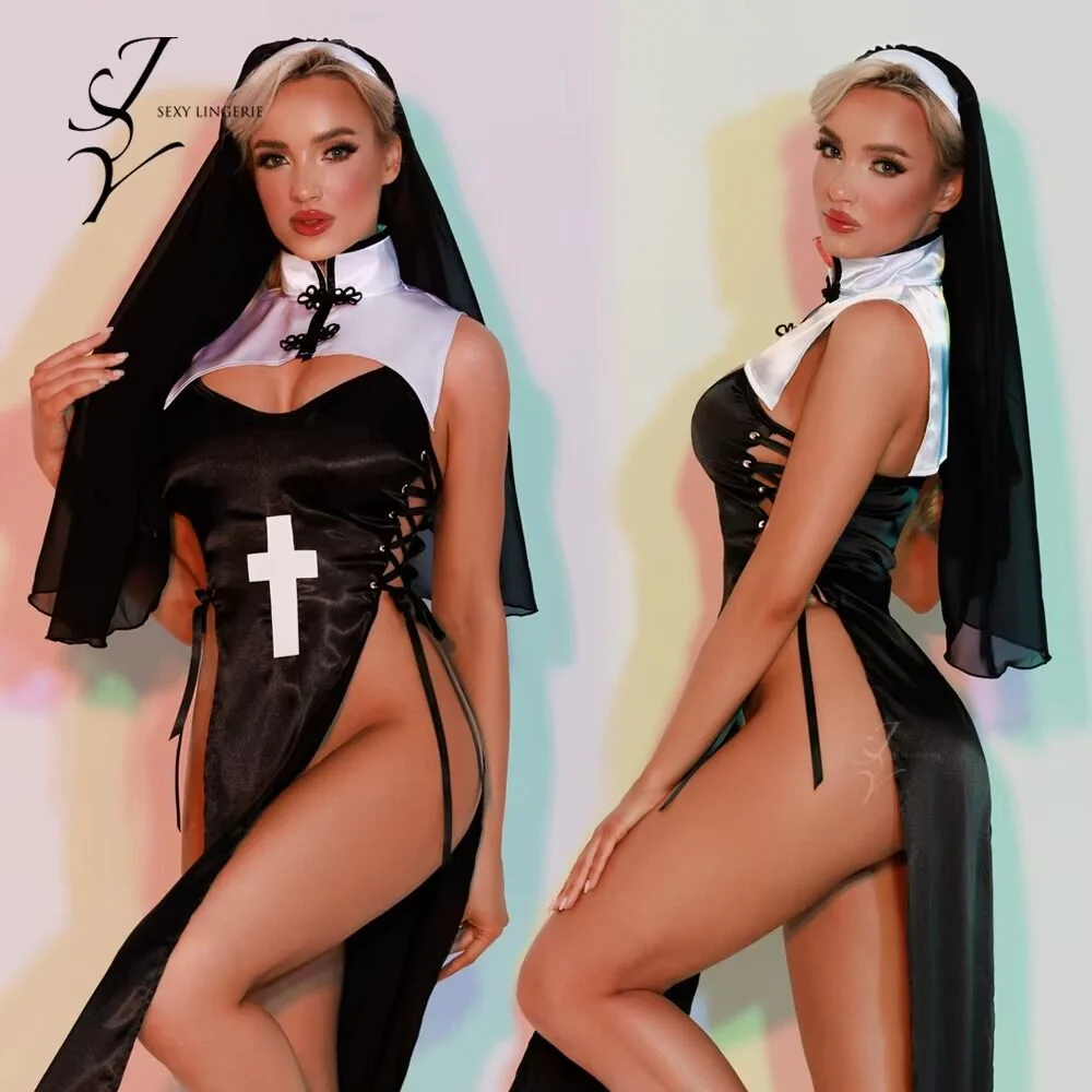 Еротичний костюм черниці JSY 5950 One Size 8 Еротичний костюм черниці JSY 5950 One Size - Зображення 6