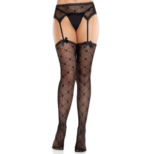 Колготки-панчохи Leg Avenue Heart Garterbelt Stockings One Size 12 Зображення Колготки-панчохи Leg Avenue Heart Garterbelt Stockings One Size