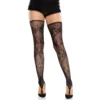 Зображення Панчохи Leg Avenue Floral Net Toe Loop Footless Thigh Highs One Size