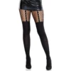 Зображення Колготки Leg Avenue Garter Illusion Tights with Net Detail One Size Black
