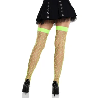 Панчохи у велику сітку Leg Avenue Fence Net Thigh Highs Neon Green, one size 8 Зображення Панчохи у велику сітку Leg Avenue Fence Net Thigh Highs Neon Green, one size