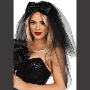 Зображення Фата нареченої Leg Avenue Tiered bridal veil O/S Black