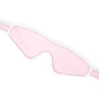 Шкіряна маска на очі Liebe Seele White & Pink Fairy Goat Leather Blindfold 8 Шкіряна маска на очі Liebe Seele White & Pink Fairy Goat Leather Blindfold - Зображення 3