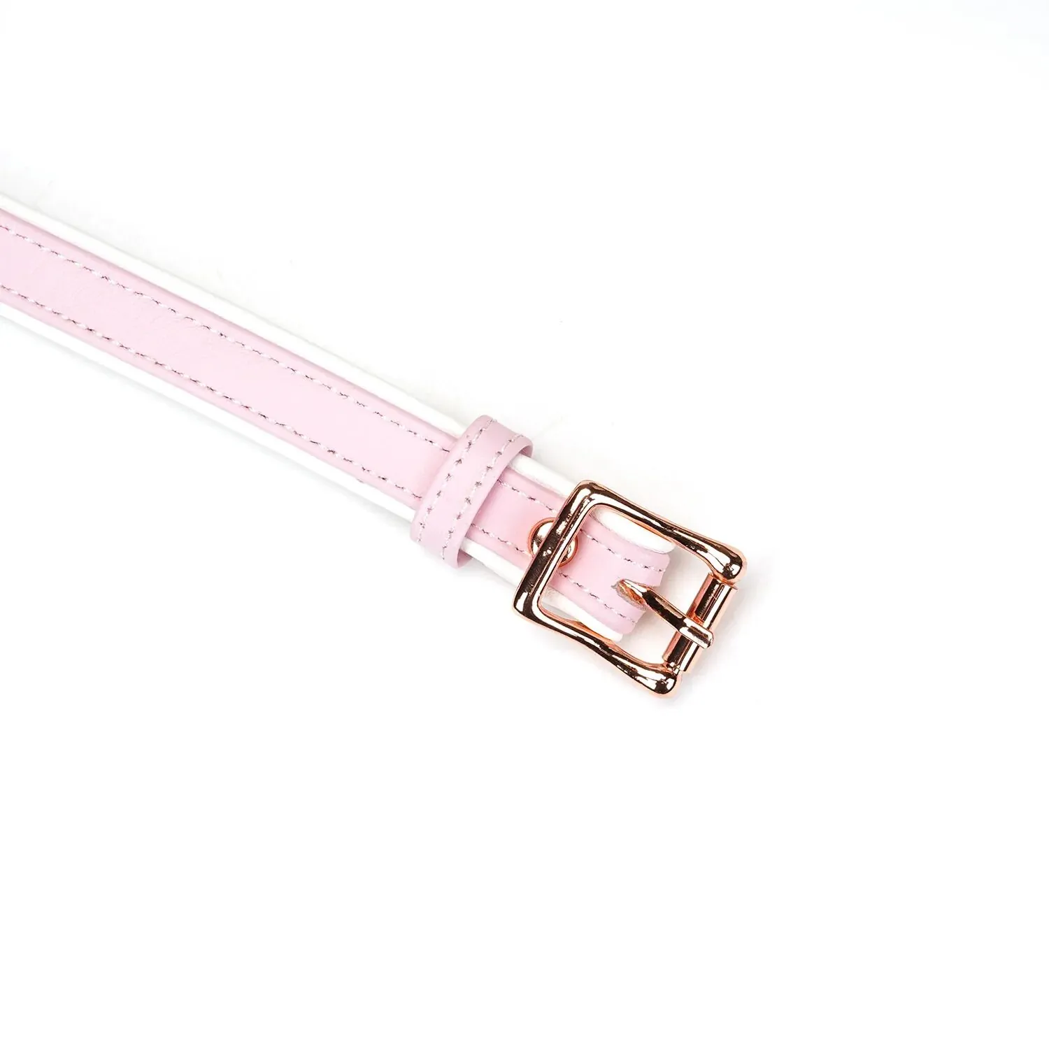 Шкіряна маска на очі Liebe Seele White & Pink Fairy Goat Leather Blindfold 6 Шкіряна маска на очі Liebe Seele White & Pink Fairy Goat Leather Blindfold - Зображення 4