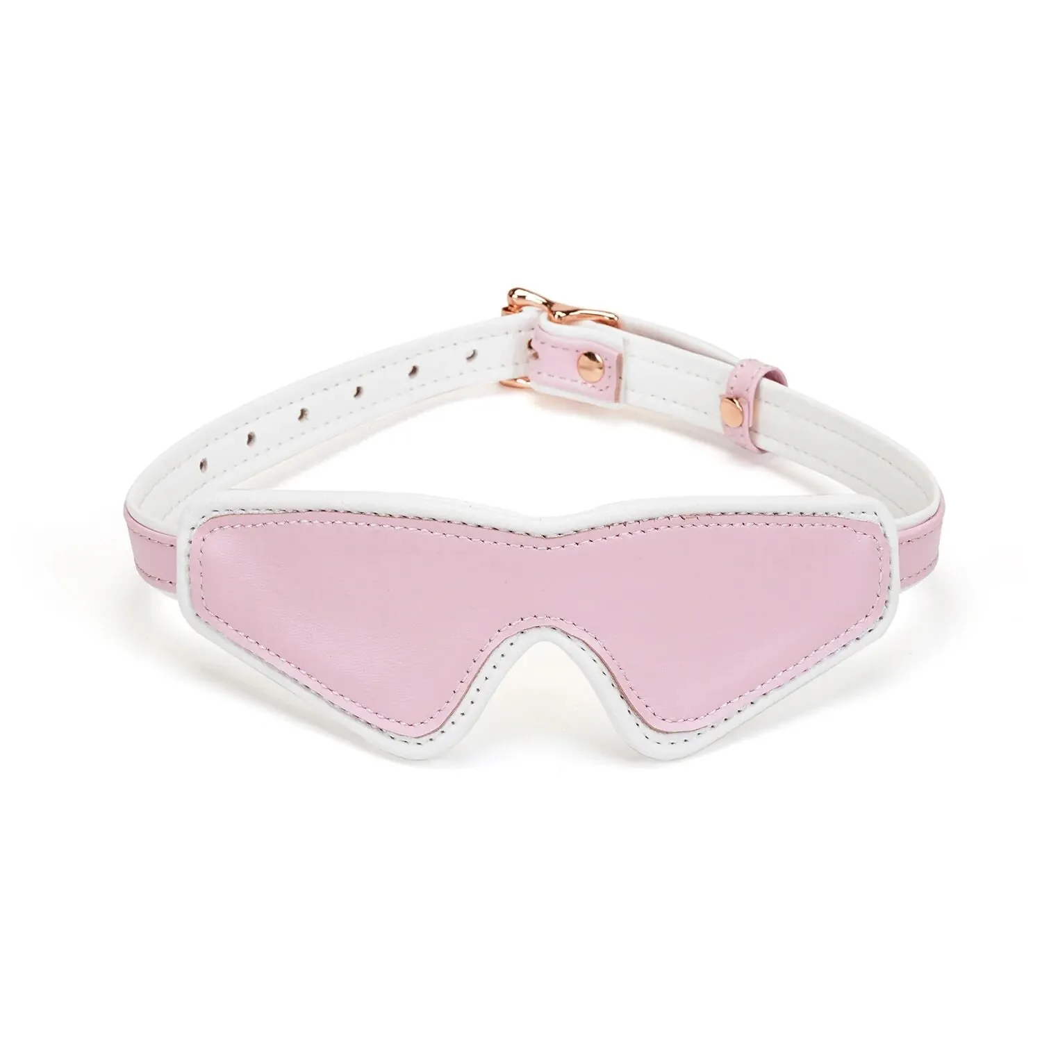 Шкіряна маска на очі Liebe Seele White & Pink Fairy Goat Leather Blindfold 3 Шкіряна маска на очі Liebe Seele White & Pink Fairy Goat Leather Blindfold