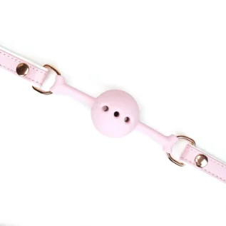 Кляп Liebe Seele White & Pink Fairy Goat Leather Ball Gag 7 Зображення Кляп Liebe Seele White & Pink Fairy Goat Leather Ball Gag
