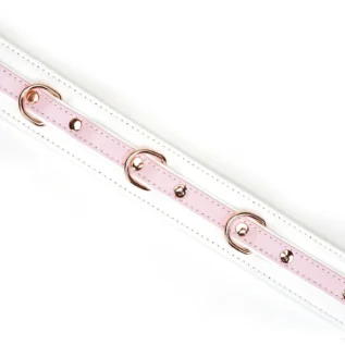 Зображення Нашийник з повідцем Liebe Seele White & Pink Fairy Goat Leather Collar