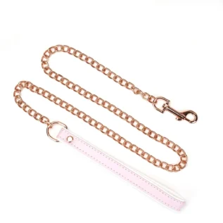 Зображення Нашийник з повідцем Liebe Seele White & Pink Fairy Goat Leather Collar