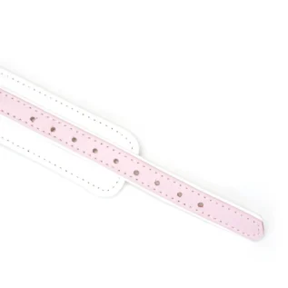 Зображення Нашийник з повідцем Liebe Seele White & Pink Fairy Goat Leather Collar