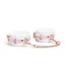 Зображення Наручники Liebe Seele White & Pink Fairy Goat Leather Hand Cuffs