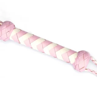 Флогер Liebe Seele White & Pink Leather Whip 10 Зображення Флогер Liebe Seele White & Pink Leather Whip