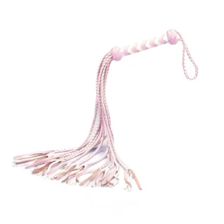 Флогер Liebe Seele White & Pink Leather Whip 9 Зображення Флогер Liebe Seele White & Pink Leather Whip