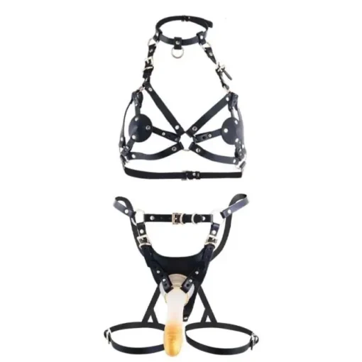 Сбруя зі страпоном LOCKINK SEVANDA Queen Sheba Set with Dildo