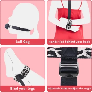 БДСМ-набір LOCKINK YEAHWOW Armbinder Restraint Set Black 10 Зображення БДСМ-набір LOCKINK YEAHWOW Armbinder Restraint Set Black