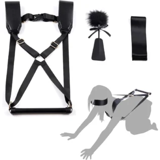 БДСМ-набір LOCKINK YEAHWOW Black Doggy Style Saddle set