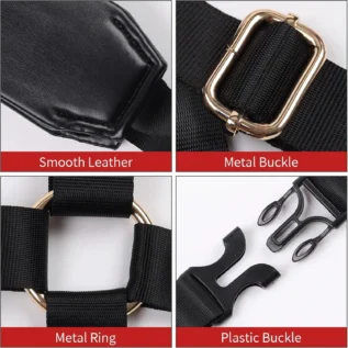 Alternative view of БДСМ-набір LOCKINK YEAHWOW Black Doggy Style Saddle set