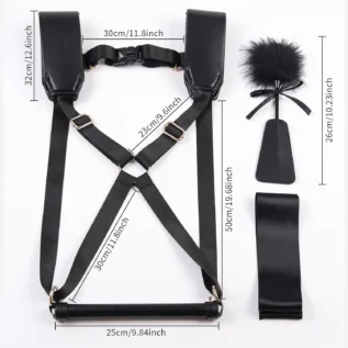 БДСМ-набір LOCKINK YEAHWOW Black Doggy Style Saddle set 13 Зображення БДСМ-набір LOCKINK YEAHWOW Black Doggy Style Saddle set