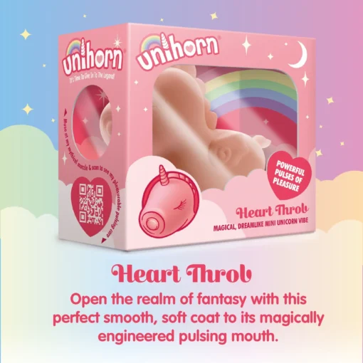Вібратор-єдиноріжка Unihorn - Heart Throb, з пульсацією - Зображення 6