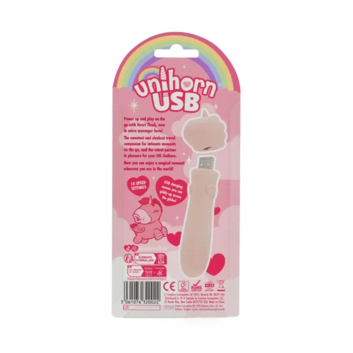 Вібратор-єдиноріжка Unihorn USB Bullet - Heart Throb, віброкуля, USB-зарядка - Зображення 5