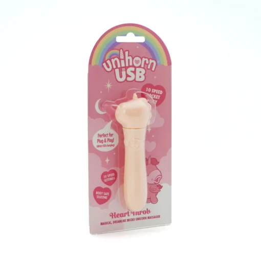 Вібратор-єдиноріжка Unihorn USB Bullet - Heart Throb, віброкуля, USB-зарядка - Зображення 4