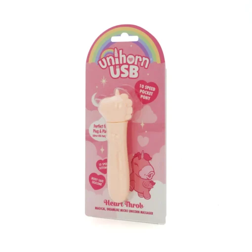 Вібратор-єдиноріжка Unihorn USB Bullet - Heart Throb, віброкуля, USB-зарядка - Зображення 3