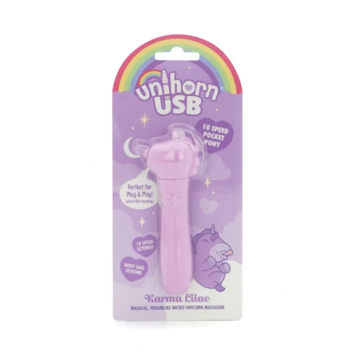 Вібратор-єдиноріжка Unihorn USB Bullet - Karma Lilac, віброкуля, USB-зарядка - Зображення 6