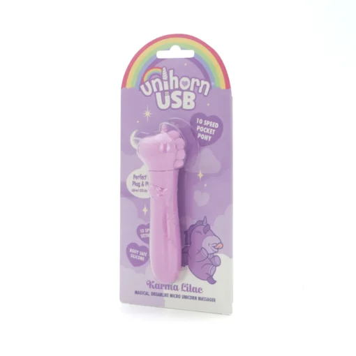 Вібратор-єдиноріжка Unihorn USB Bullet - Karma Lilac, віброкуля, USB-зарядка - Зображення 3