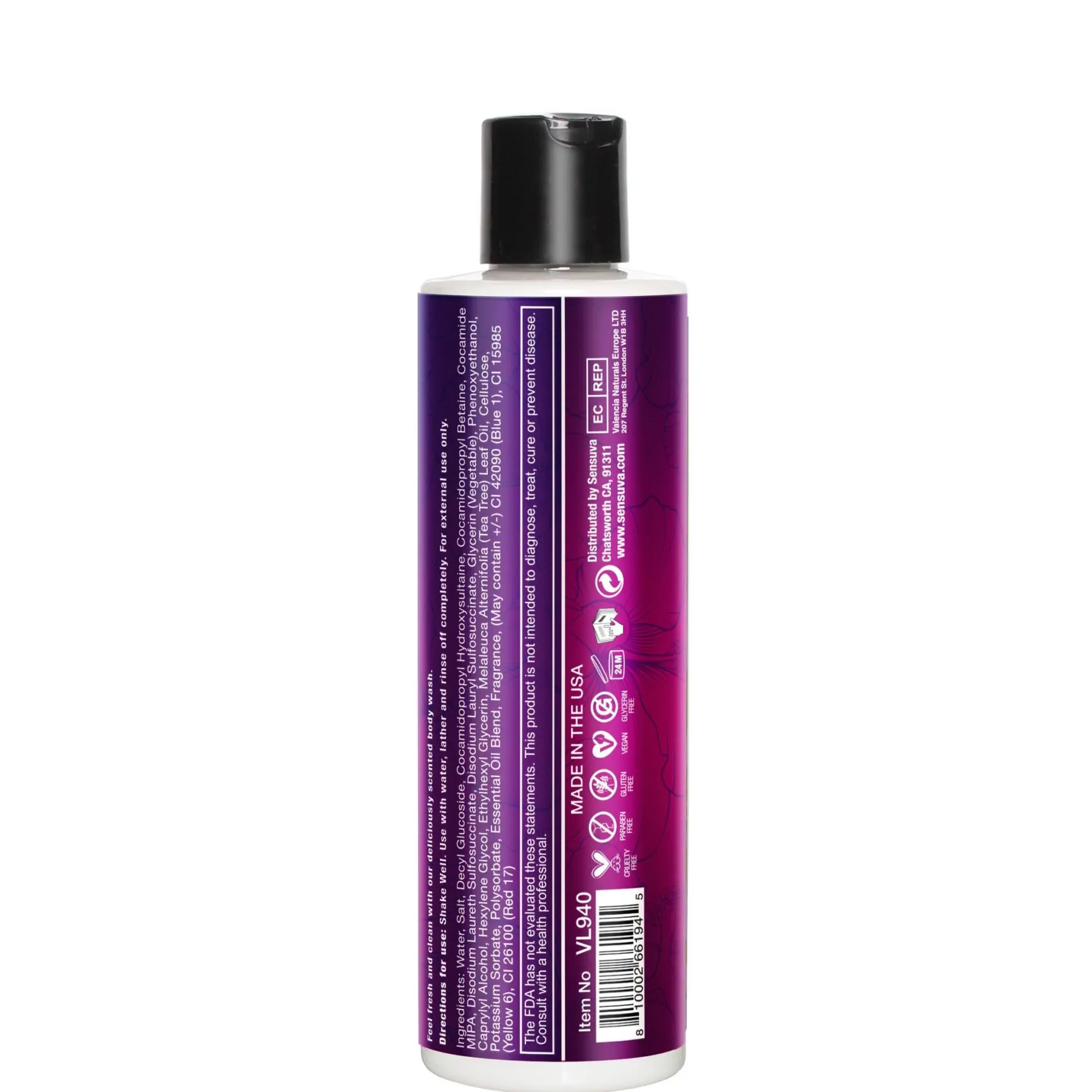 Гель для душу Sensuva Body Wash - Sweet Secrets (236 мл) 4 Гель для душу Sensuva Body Wash - Sweet Secrets (236 мл) - Зображення 2