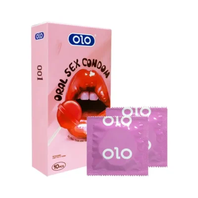 Презервативи OLO ультратонкі 001 оральні з полуничним смаком 10шт