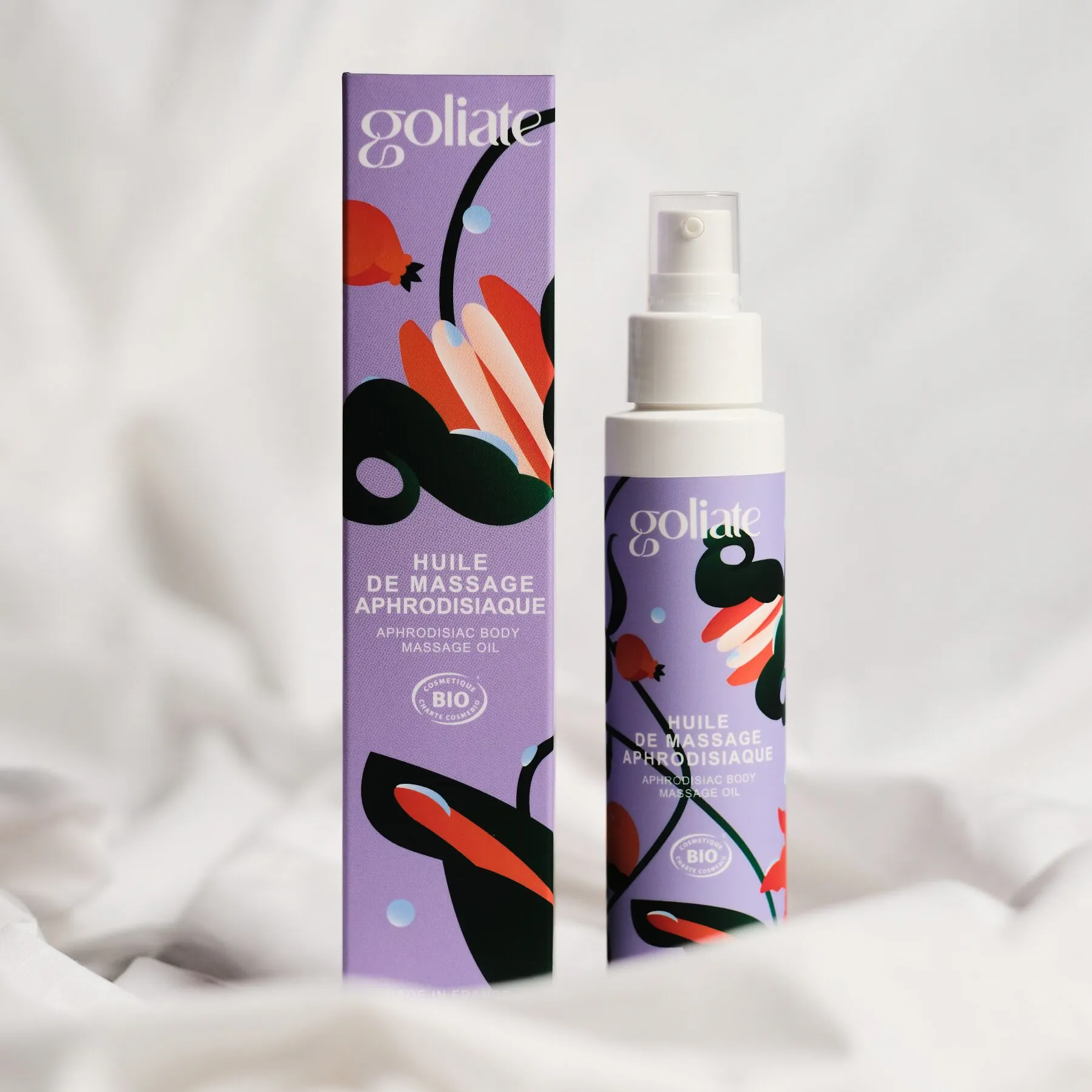 Масажна олія Goliate Huile De Massage Aphrodisiaque 100 мл, органічна, зігрівальний ефект 5 Масажна олія Goliate Huile De Massage Aphrodisiaque 100 мл, органічна, зігрівальний ефект - Зображення 3