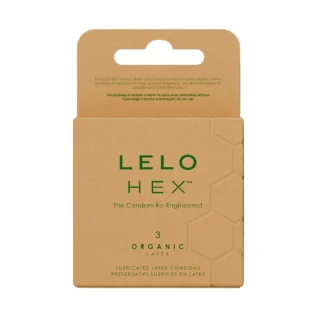 Презервативи LELO HEX Condoms Organic 3 Pack, тонкі та суперміцні