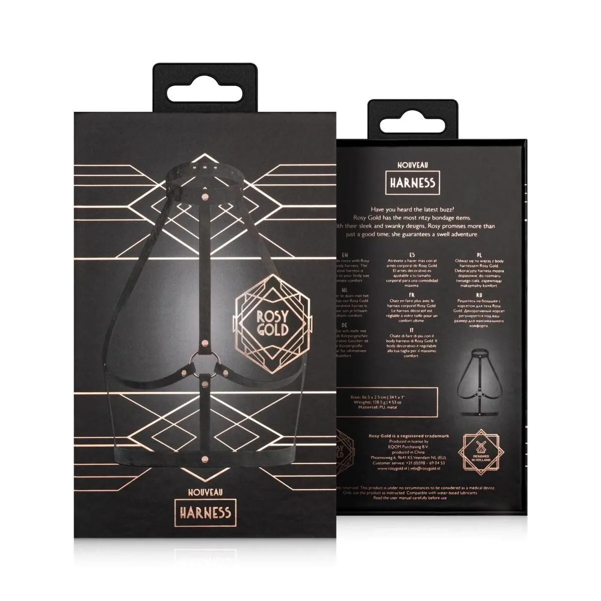 Портупея Rosy Gold - Body Harness - Black 9 Портупея Rosy Gold - Body Harness - Black - Зображення 7