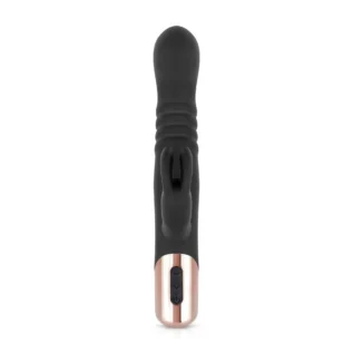 Зображення Вібратор-кролик Rosy Gold - Rabbit Vibrator with thrusting function - Black