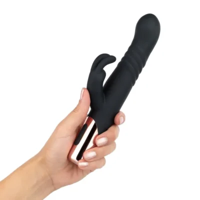 Зображення Вібратор-кролик Rosy Gold - Rabbit Vibrator with thrusting function - Black
