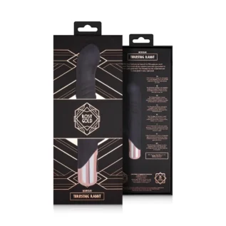 Зображення Вібратор-кролик Rosy Gold - Rabbit Vibrator with thrusting function - Black