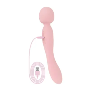 Зображення Вібромасажер Good Vibes Only - SIMI Double-Sided Wand Vibrator Soft Silicone - Pink